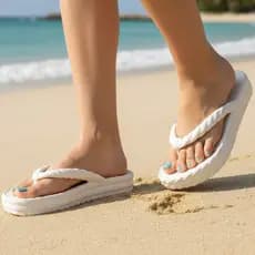Sandalia Chinelo Nuvem Trançado Feminino Confortavel Macio Leve Anatomico Antiderrapante