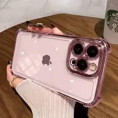 Capa Capinha Para iPhone 16 15 14 Plus 13 12 11 Pro Max Transparente 4 cantos com amortecimento de ar