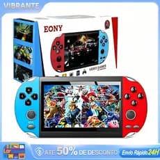 Videogame Portatil X7 PLUS Tela 5.1" PSP +2500 Jogos Retro 8GB Console de Mão Memoria Expansivel