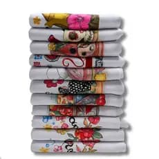 Pano De Prato Estampado Bainha Kit Com 10 Peças 100% algodão