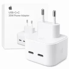 Carregador Turbo 35W USB-C Duplo Carregamento Rápido Apple