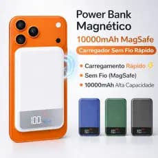 👉 Power Bank Magnético 10000mAh MagSafe Carregador Sem Fio Rápido