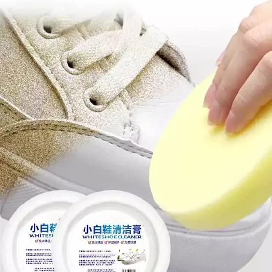 Creme De Limpeza De Sapatos Brancos 120G/260G-Removedor Versátil De Manchas E Solução De Clareamento Com Esponja Para To