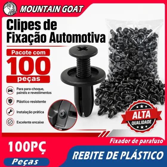 100 Pçs 8mm Rebites De Plástico Fixadores Parafuso Pára-Choques Do Carro Fender Preto Rebite Clipes Para Toyota Fo