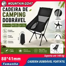 Cadeira Em Alumínio Portátil Dobrável Grande Confortável Com Travesseiro Pesca Camping
