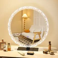 Óculos De Sol Para Mesa, Espelho De Maquiagem Com Três Cores Led, Espelho Para Despensa Do Quarto