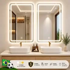 Espelho Gigante LED Touch Luz Corpo Inteiro Quarto Closet Banheiro Luxo Espelho retângulo