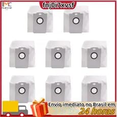 Conjunto de 8 sacos de pó para aspiradores robô Conga 2499/ 7490/ 8290, Atvel SmartGyro R80 e Kabum Smart 900.