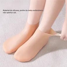 2 Pcs Meias de Silicone para Pés - Gel Hidratante Anti-Rachaduras, Removedor de Pele Morta