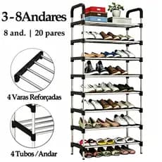 8 Andares Sapateira Multiuso Para CalçadosOrganizador Desmontável organizador de sapatos tênis