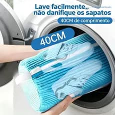 Kit Sacos De Lavagem para Sapatos Máquina de Lavar Protetor de Tênis Resistente Zíper Reforçado