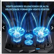 Suporte Notebook Base Led Refrigerada Ventilação Silenciosa B-MAX BM766.