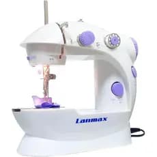 Mini Máquina De Costura Portátil Bivolt Com Pedal Lanmax