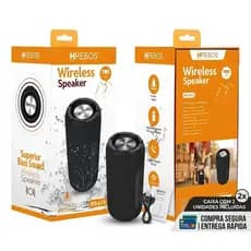 Caixa De Som Bluetooth Hrebos 30w Potência Prova D'água Ipx7