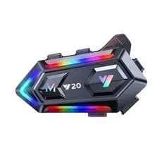 Y20 MAX Interfone Sem Fio Capacete Da Motocicleta Fone De Ouvido Bluetooth 5.3 IPX6 À Prova Dwaterproof Água RGB Con