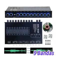 Equalizador Automotivo 9 Bandas Rca Subwoofer 12v Palestrante