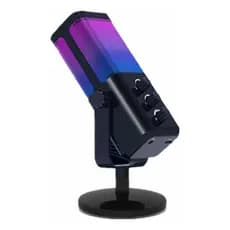Microfone Condensador Rgb Gamer Tipo C Ps5 Pc Celular Live M7 PC Gamer Microfones RGB USB