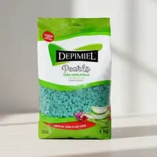 Cera Depilatória Vegetal com Aloe Vera Depilação Espanhol - Depimiel 1kg