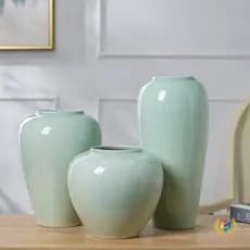 Jingdezhen vaso de cerâmica chinês simples Desktop vaso hidropônico decoração ornamentos sala estar entrada vaso pêndulo