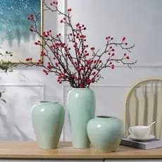 Jingdezhen vaso de cerâmica chinês simples Desktop vaso hidropônico decoração sala estar entrada vaso decoração KNOH