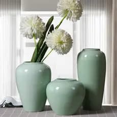 Moderno e minimalista Jingdezhen vaso de cerâmica decoração modelo sala mesa jantar armário TV sala estar arranjo flores