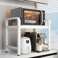 Cozinha rack de microondas multifuncional bancada forno tempero prateleira armazenamento panela arroz organizador rack a