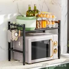 Cozinha rack de microondas Desktop altura ajustável tempero rack multifuncional panela arroz forno rack armazenamento em