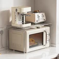Cozinha rack de microondas forno rack descarregador panela arroz bancada rack armazenamento doméstico multifuncional pra