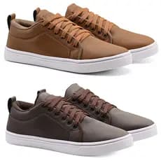Sapato Kit 2 Pares Tenis Urban Casual Minimalista Versatil