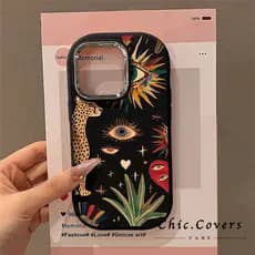 Capinha Capa de Silicone Padrão de tigre Anti queda e Macia para IPhone XS MAX XR 11 13 14 15 16 17 Pro MAX 7/8 Plus