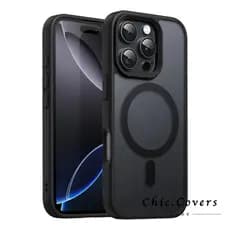 Capa Roscada Magnética com Toque de Pele Nova para iPhone 11/12/13/14/15/16 Pro Max, 7/8 Plus