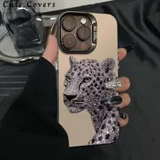Capinha Capa de Anti queda fosco Padrão leopardo Aplica-se a IPhone XR 15 16 17 11 12 13 14 PRO MAX 14 15 16 PLUS