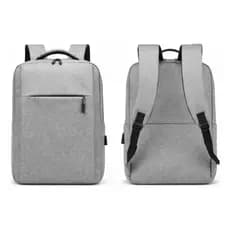 Mochila Executiva Notebook Minimalista Impermeável Slim Com Saída USB Cinza Unissex Confortavel