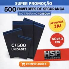 Kit 500 Envelopes de Segurança 40x50 cm