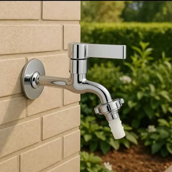 Torneira de Jardim e Área de Serviço em Metal Cromado Para Tanque