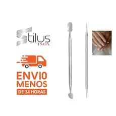 kit de palito de inox+espatula de inox. profissional manicure e pedicure