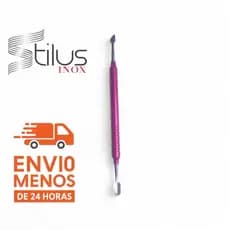 Espatula Dupla Cabo Aluminio Profissional Manicure Podologa Stilus Inox Original