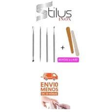 Kit manicure Completo Stilus Inox+ Brinde lixas