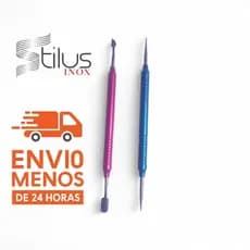 Kit Espatula+Palito Duplo de Aluminio Original Stilus Inox