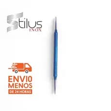 Palito Duplo Aluminio Original Manicure Podologa  Stilus Inox