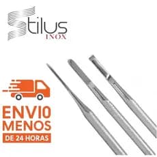 Bisturi Stilus Inox  Podologia Manicure - Kit 3pcs - N206, N214 E Formão N254