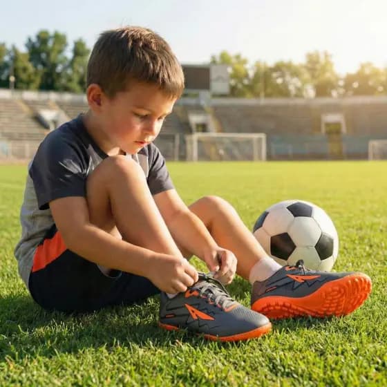 Chuteira Infantil para Society Menino Uso Diário Treino Escola Sola Costurada