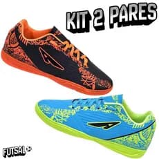 Kit 2 Pares Chuteira Adulto Futsal Quadra Salão Unissex Original Leve Macio Corfortavel Promoção