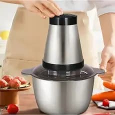 Picador De Alimentos Moedor Elétrico Triturador Potente Carne Legumes Temperos Inox 110v NO BRASIL Pronta Entrega