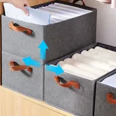 Kit Caixas Organizadoras Resistentes dobravél Roupas e Gavetas Organizadas ELETROX LTDA