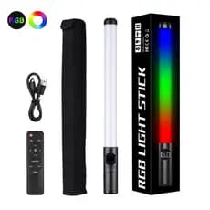 Bastão De Led Iluminação Luz Rgb E Branco Preenchimento Foto CLICK