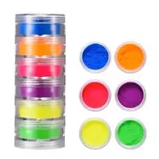 kit com 6 Sombra Maquiagem Pigmento Neon Carnaval 6 unidade/maquiagem, Tinta ,sombra, cílios, boca . FAST