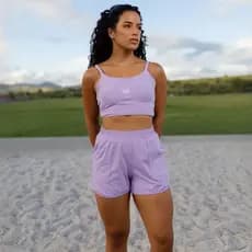 Conjunto Valentina – Short feminino com bolsos, cós elástico e modelagem confortável