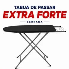Tábua De Passar SERRANA Dobrável Reforçada Mesa Passadeira Com Suporte Ferro