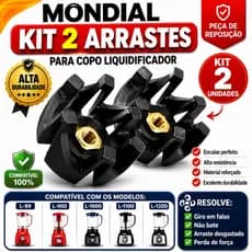 KIT 2 Arraste Liquidificador Mondial L900 L99 L1000 L1100 L1200 Acoplador